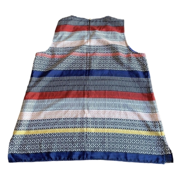 Vince Camuto geometric print stripe multi color tank shell top - Picture 5 of 6